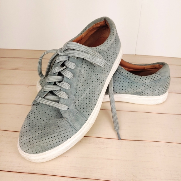 Caslon Light Gray Perforated Suede Slip-On Sneakers Caslon | Shoes | Caslon Leather Gray Perforated Sneakers  main image 4